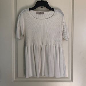 White loose fitting flowy top